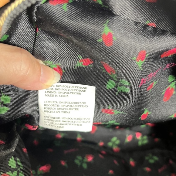 Betsey Johnson Dog Double Zip Cosmetic Make-up Bag Black Puppies - Picture 9 of 10